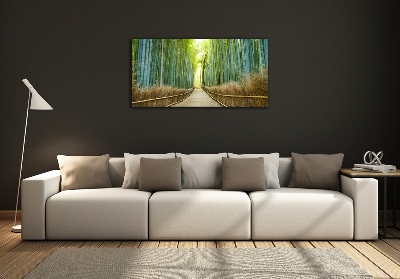 Quadro su vetro Foresta di bambù