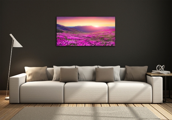 Quadro vetro Colline rosa