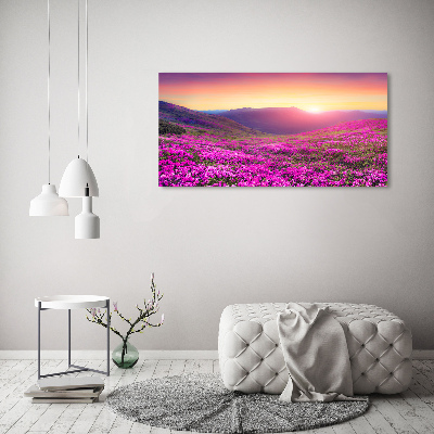 Quadro vetro Colline rosa