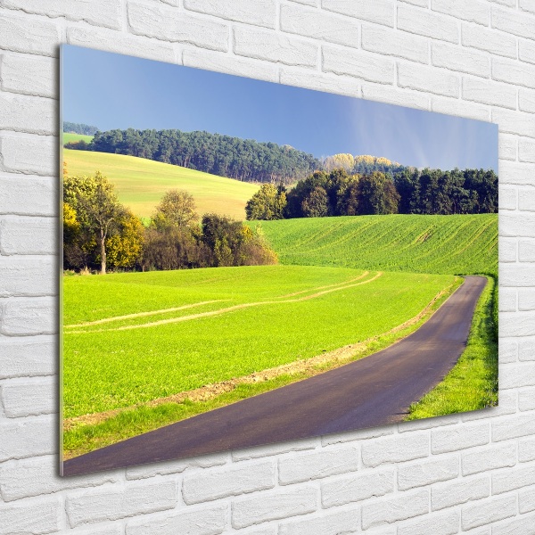 Quadro in vetro Strada sterrata