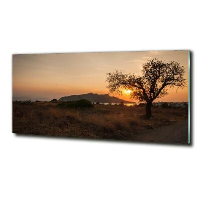 Quadro in verde Tramonto