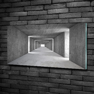 Quadro in verde Tunnel in cemento