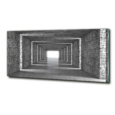 Quadro su vetro Tunnel di mattoni