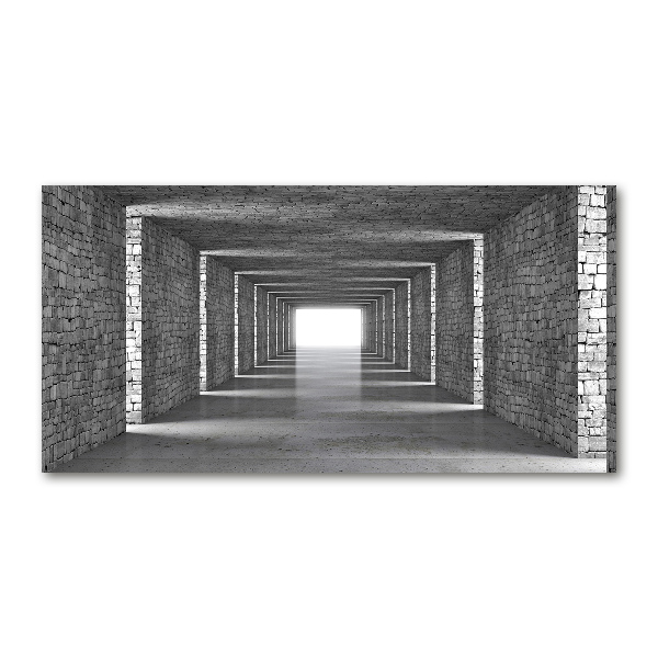 Quadro su vetro Tunnel di mattoni
