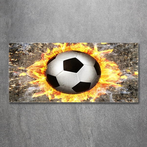 Quadro su vetro Sega da calcio infuocata