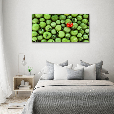 Quadro in verde Pomodoro maturo
