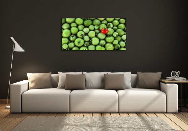 Quadro in verde Pomodoro maturo