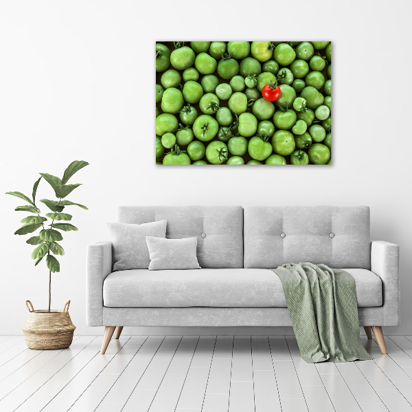 Quadro in verde Pomodoro maturo