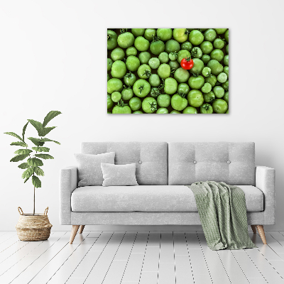 Quadro in verde Pomodoro maturo