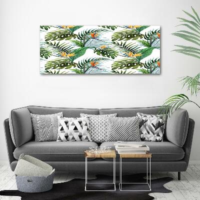 Quadro su vetro Fiori tropicali