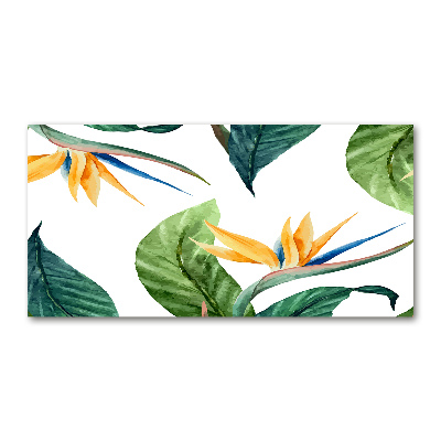Quadro vetro Fiori tropicali