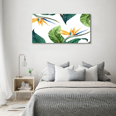 Quadro vetro Fiori tropicali