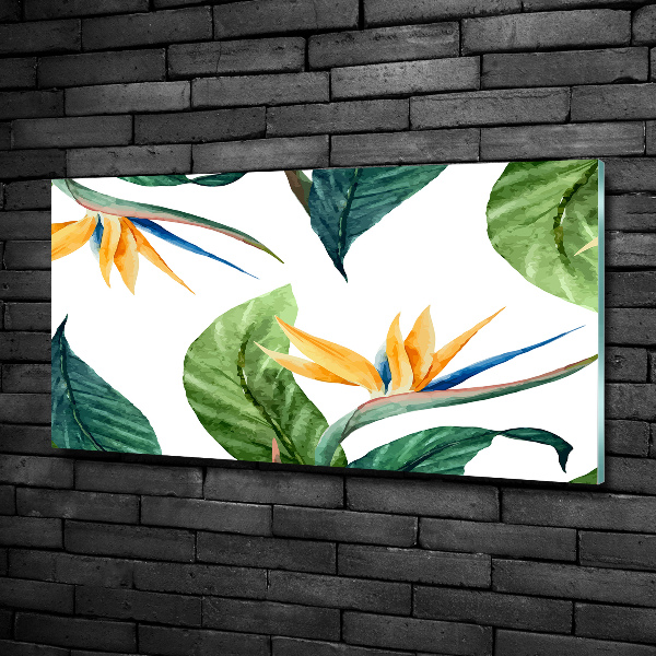 Quadro vetro Fiori tropicali