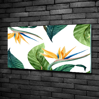 Quadro vetro Fiori tropicali