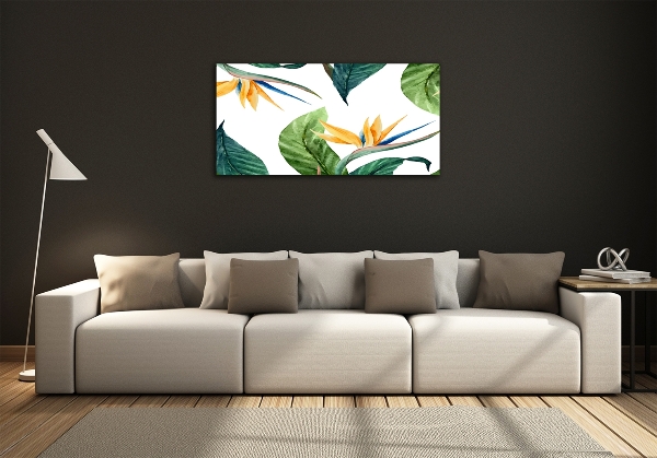 Quadro vetro Fiori tropicali