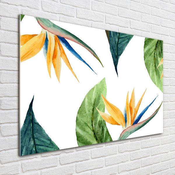 Quadro vetro Fiori tropicali