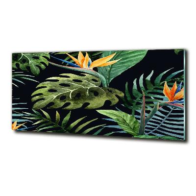 Quadro in vetro Fiori tropicali