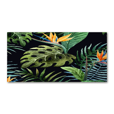 Quadro in vetro Fiori tropicali