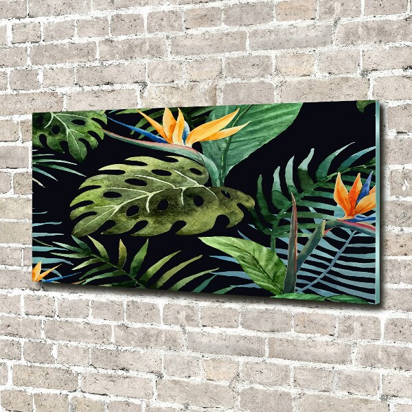 Quadro in vetro Fiori tropicali