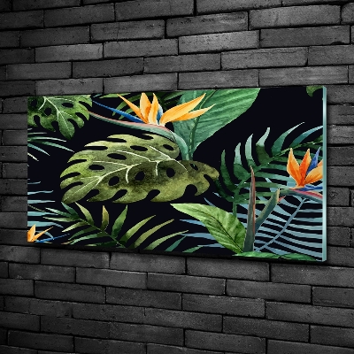 Quadro in vetro Fiori tropicali
