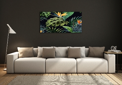 Quadro in vetro Fiori tropicali