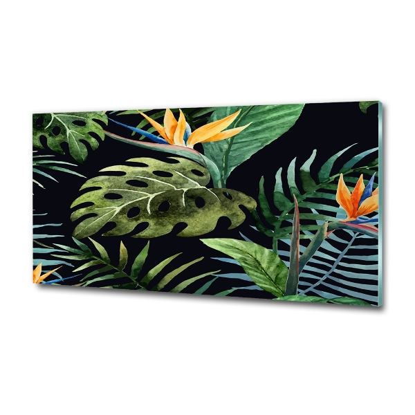 Quadro in vetro Fiori tropicali