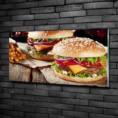 Quadro su vetro Hamburger
