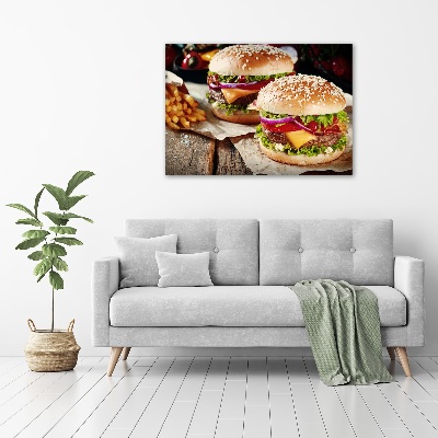 Quadro su vetro Hamburger
