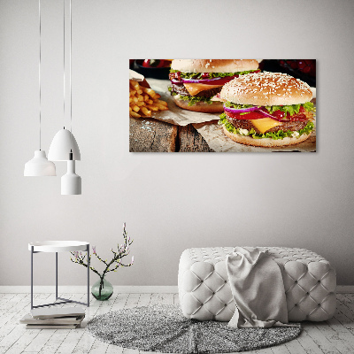 Quadro su vetro Hamburger