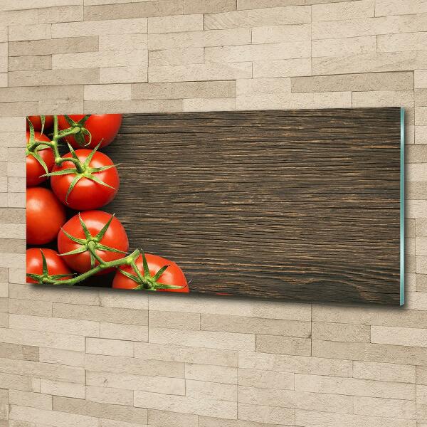 Quadro vetro Pomodori su legno