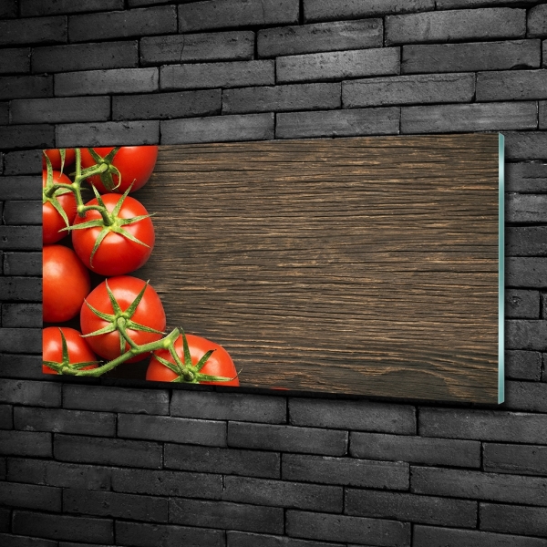 Quadro vetro Pomodori su legno