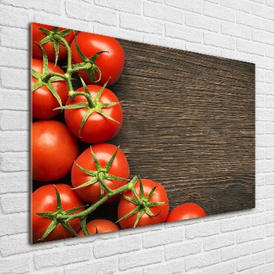 Quadro vetro Pomodori su legno