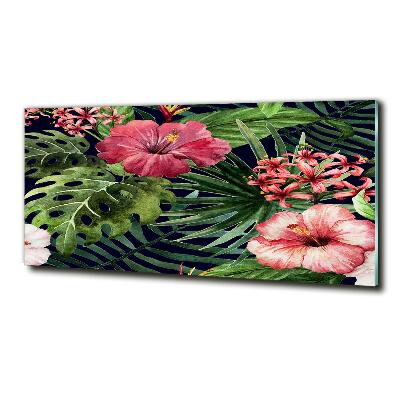 Quadro vetro Fiori tropicali
