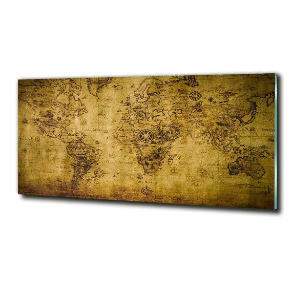 Quadro su vetro Vecchia mappa del mondo