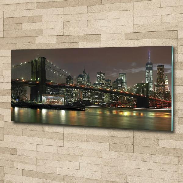 Quadro vetro New York di notte