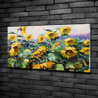 Quadro su vetro Girasoli