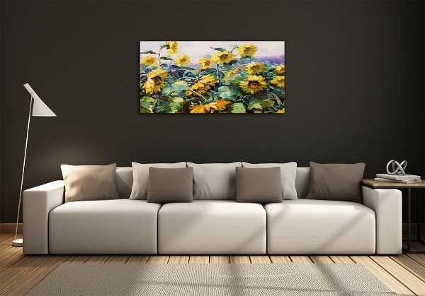 Quadro su vetro Girasoli