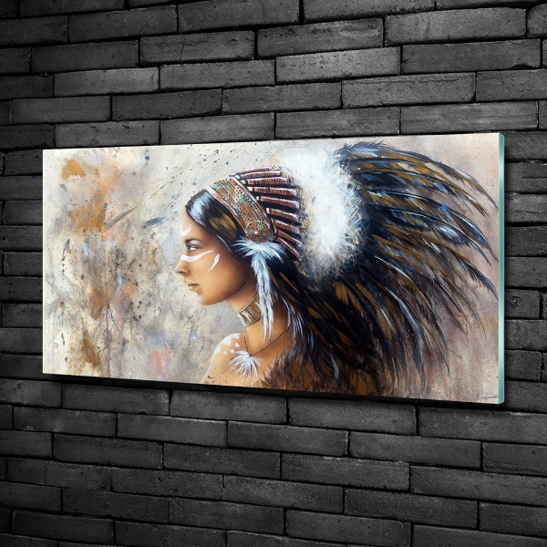 Quadro su vetro Donna indiana