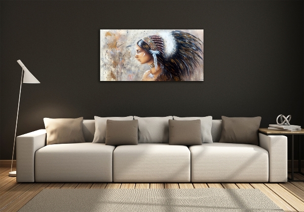 Quadro su vetro Donna indiana