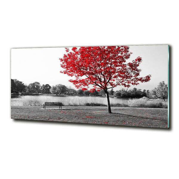 Quadro vetro Albero rosso