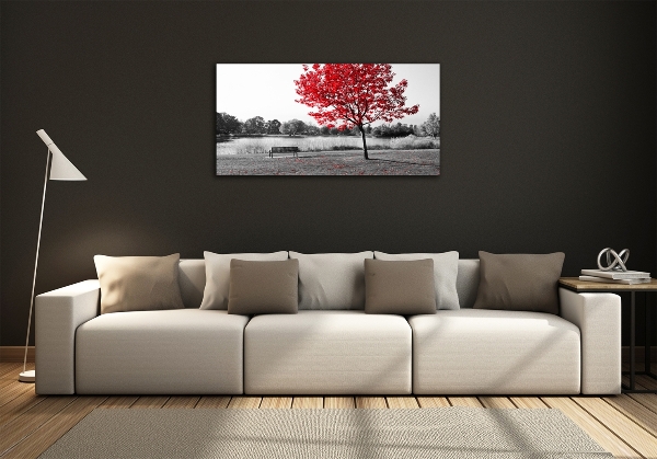 Quadro vetro Albero rosso