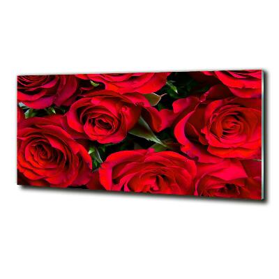 Quadro in verde Rose rosse