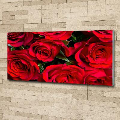 Quadro in verde Rose rosse