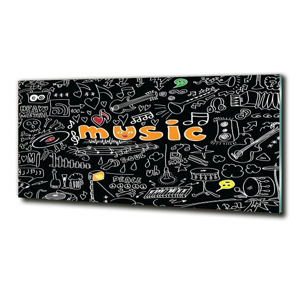 Quadro in verde Simboli musicali