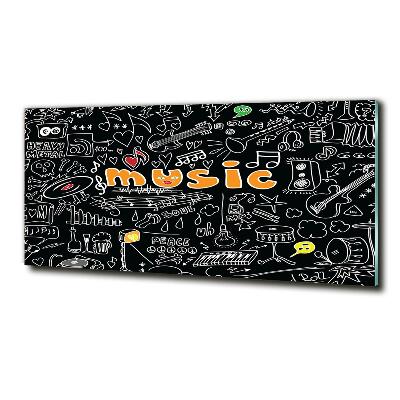 Quadro in verde Simboli musicali