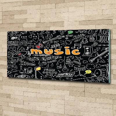 Quadro in verde Simboli musicali