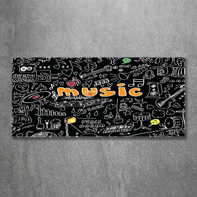 Quadro in verde Simboli musicali