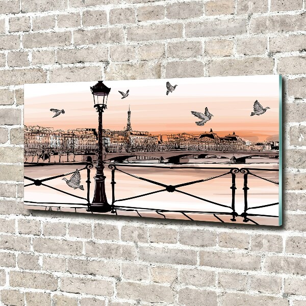 Quadro su vetro Crepuscolo a Parigi