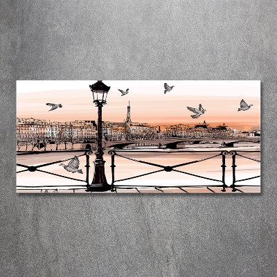 Quadro su vetro Crepuscolo a Parigi