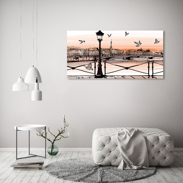 Quadro su vetro Crepuscolo a Parigi